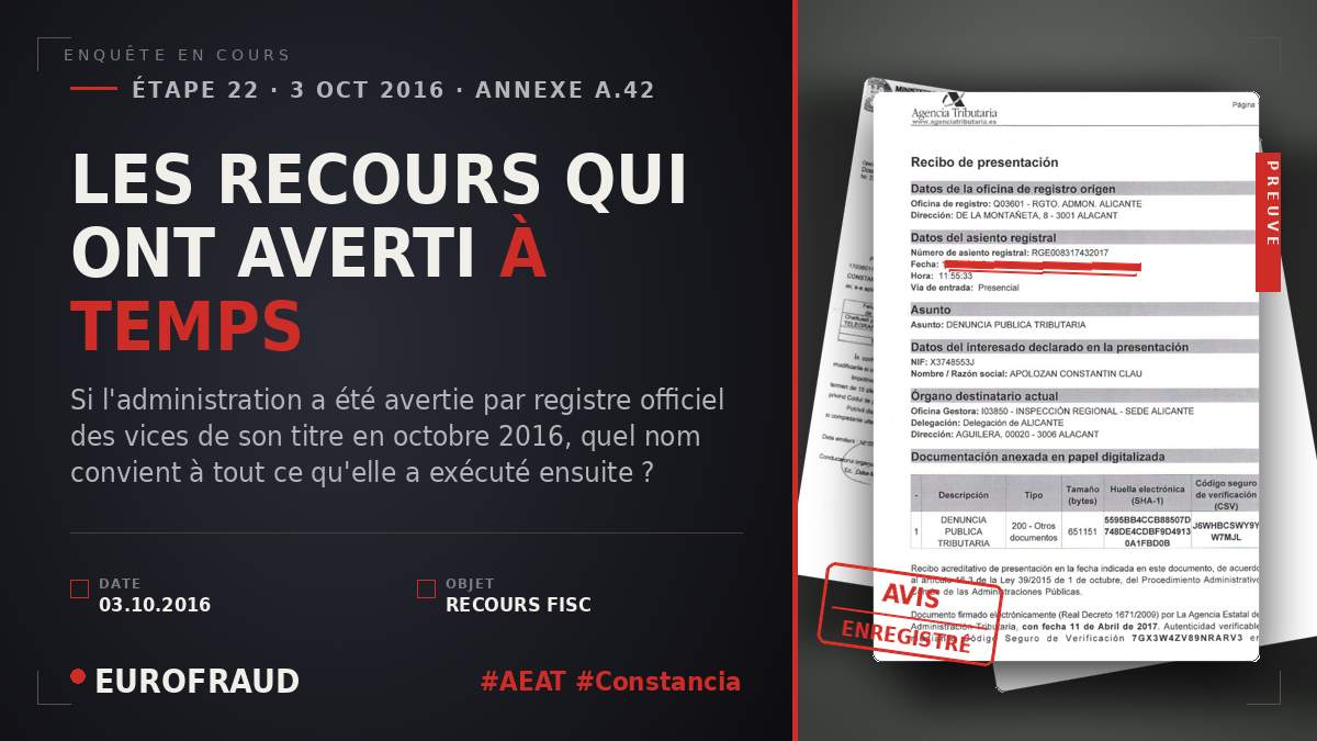 LES RECOURS QUI ONT AVERTI À TEMPS