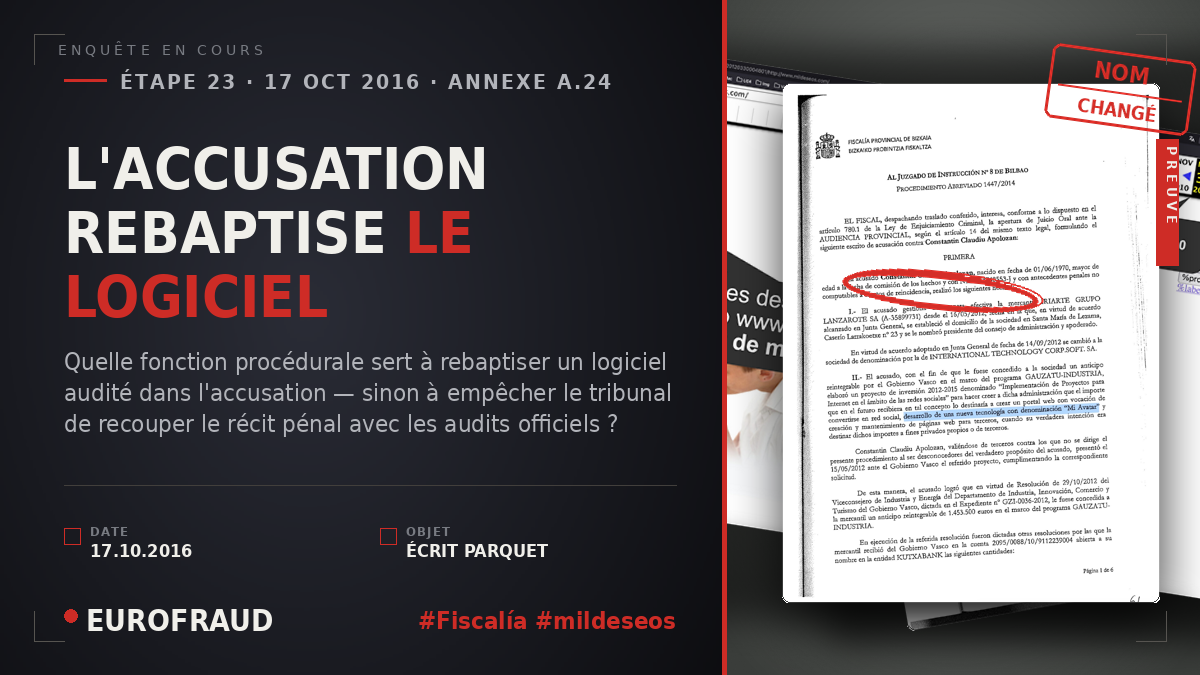 L'ACCUSATION REBAPTISE LE LOGICIEL