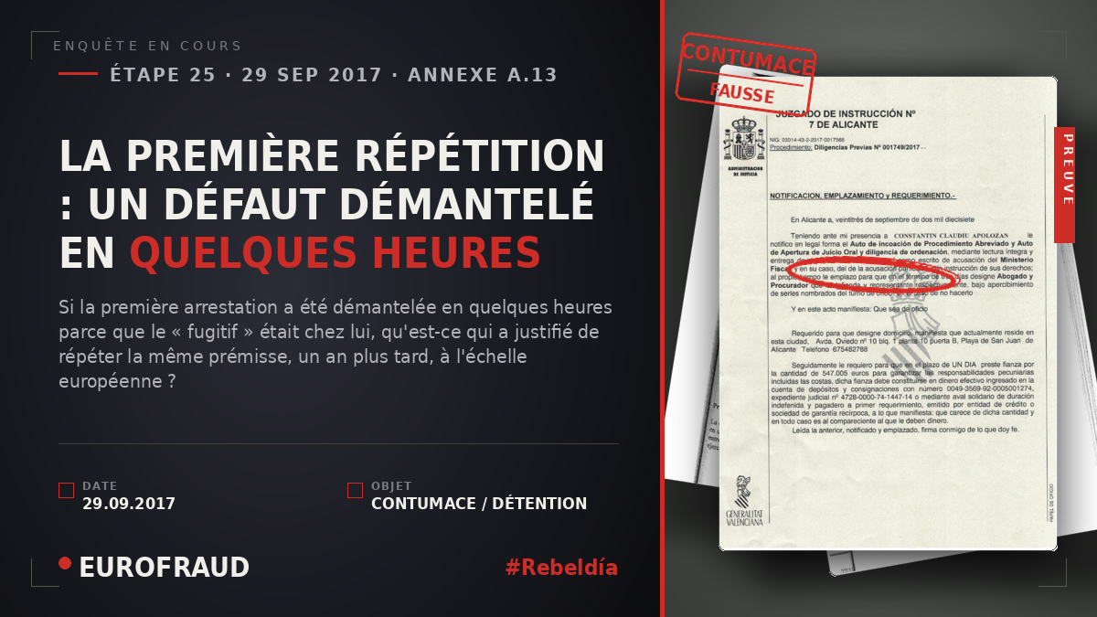 LA PREMIÈRE RÉPÉTITION : UN DÉFAUT DÉMANTELÉ EN QUELQUES HEURES