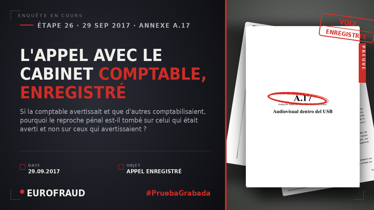 L'APPEL AVEC LE CABINET COMPTABLE, ENREGISTRÉ