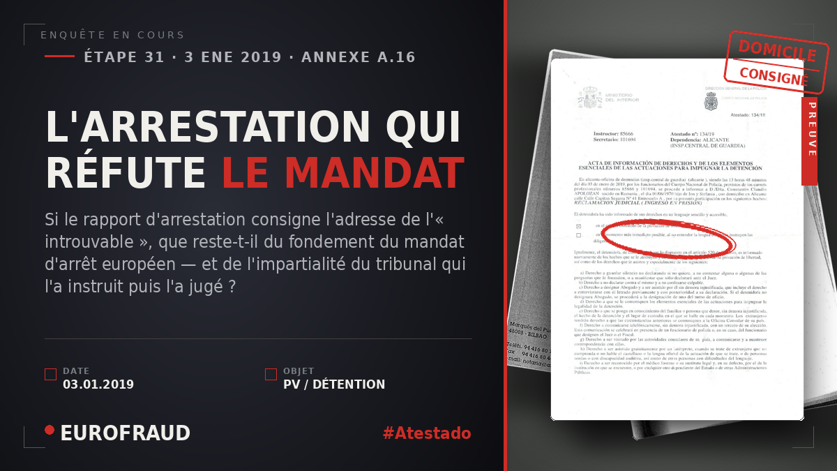 L'ARRESTATION QUI RÉFUTE LE MANDAT