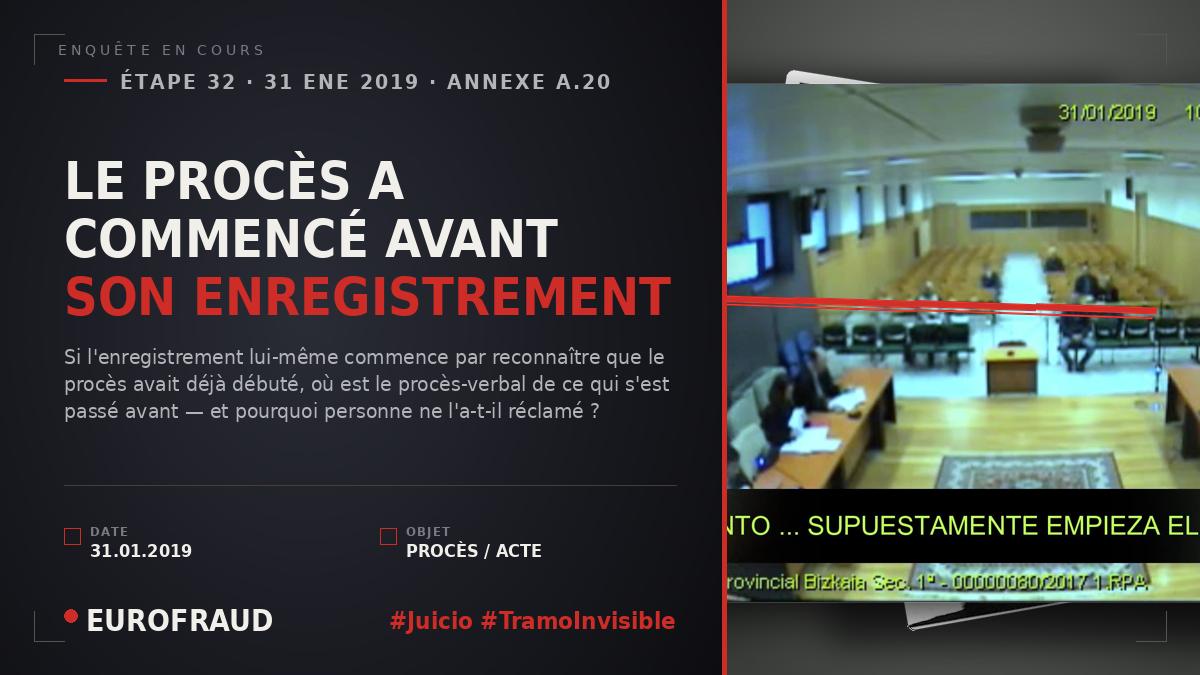 LE PROCÈS A COMMENCÉ AVANT SON ENREGISTREMENT