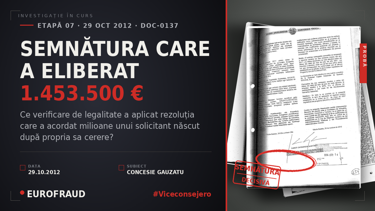 SEMNĂTURA CARE A ELIBERAT 1.453.500 €