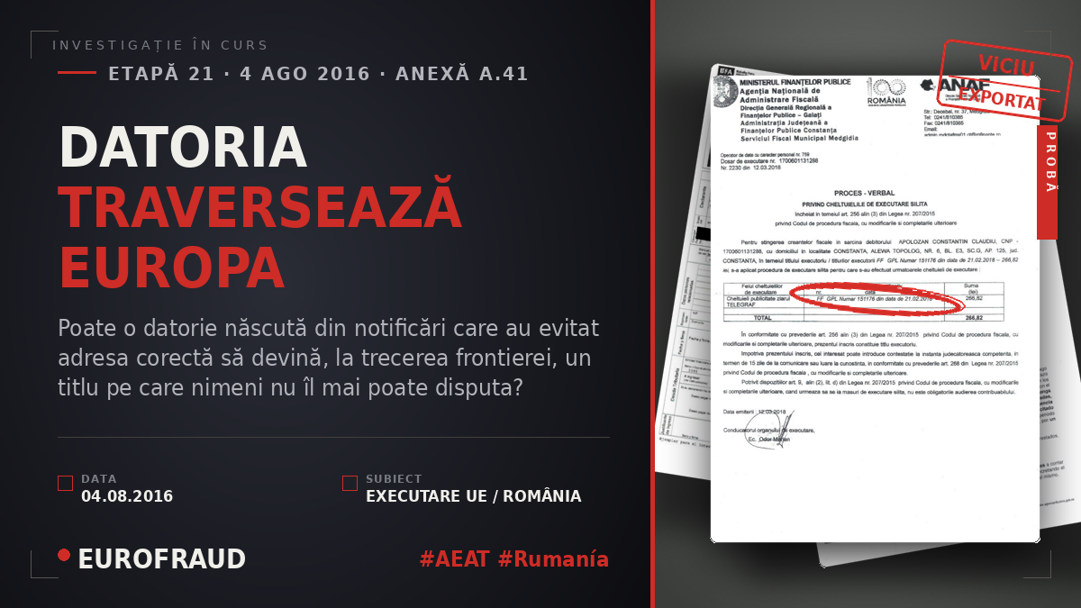DATORIA TRAVERSEAZĂ EUROPA