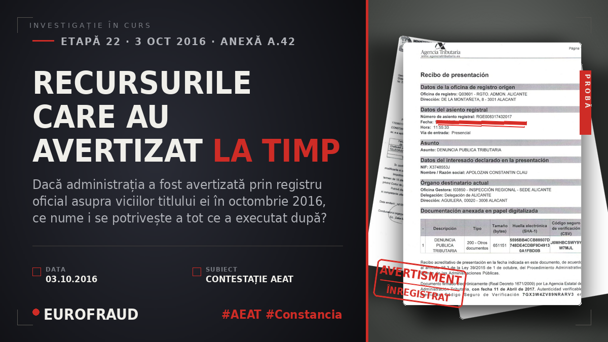 RECURSURILE CARE AU AVERTIZAT LA TIMP