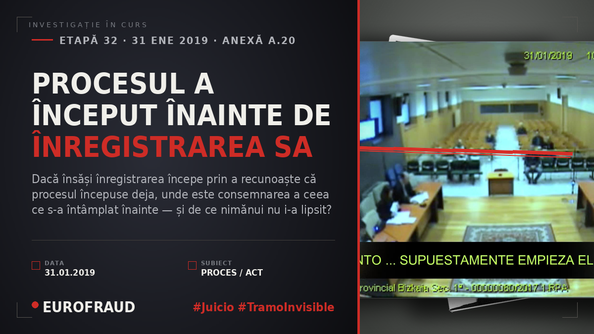 PROCESUL A ÎNCEPUT ÎNAINTE DE ÎNREGISTRAREA SA